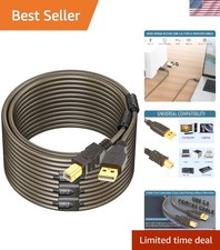 100ft High-Speed USB 2.0 Type A/B Printer Cable for Effortless Connectivity