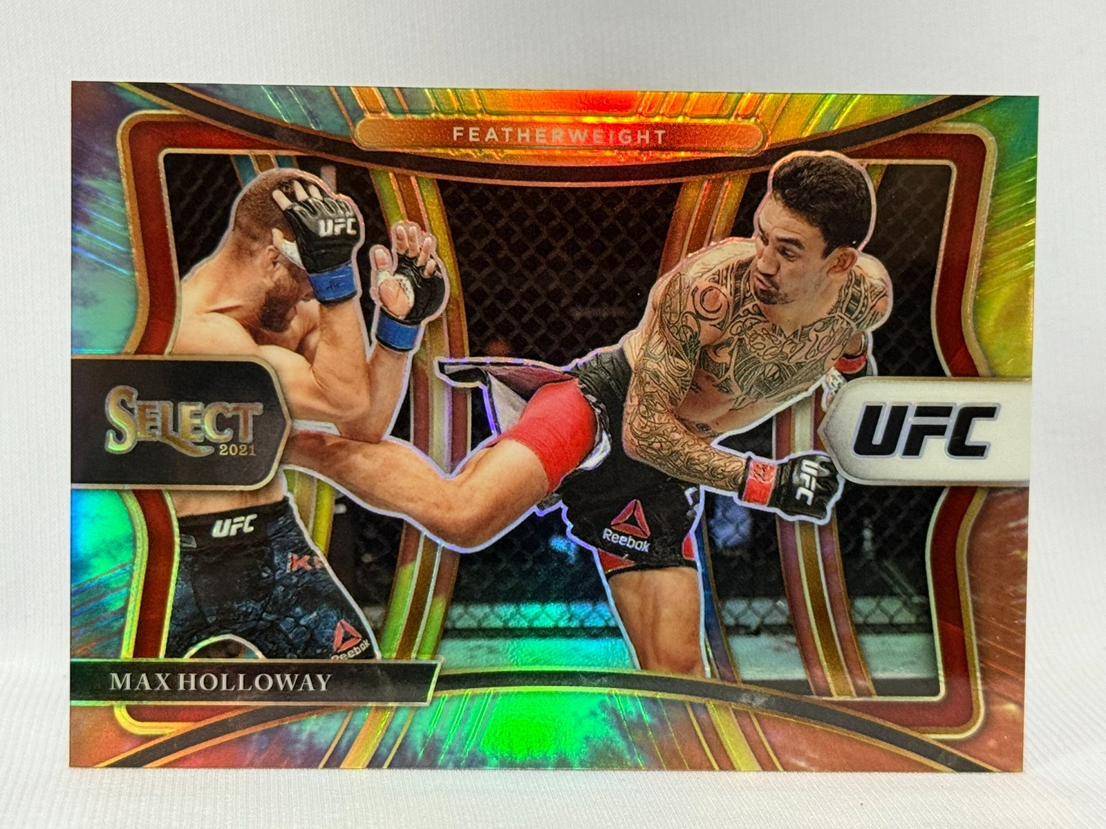 2021 Select UFC Max Holloway #170 Premier Level Tie-Dye Prizm 07/25