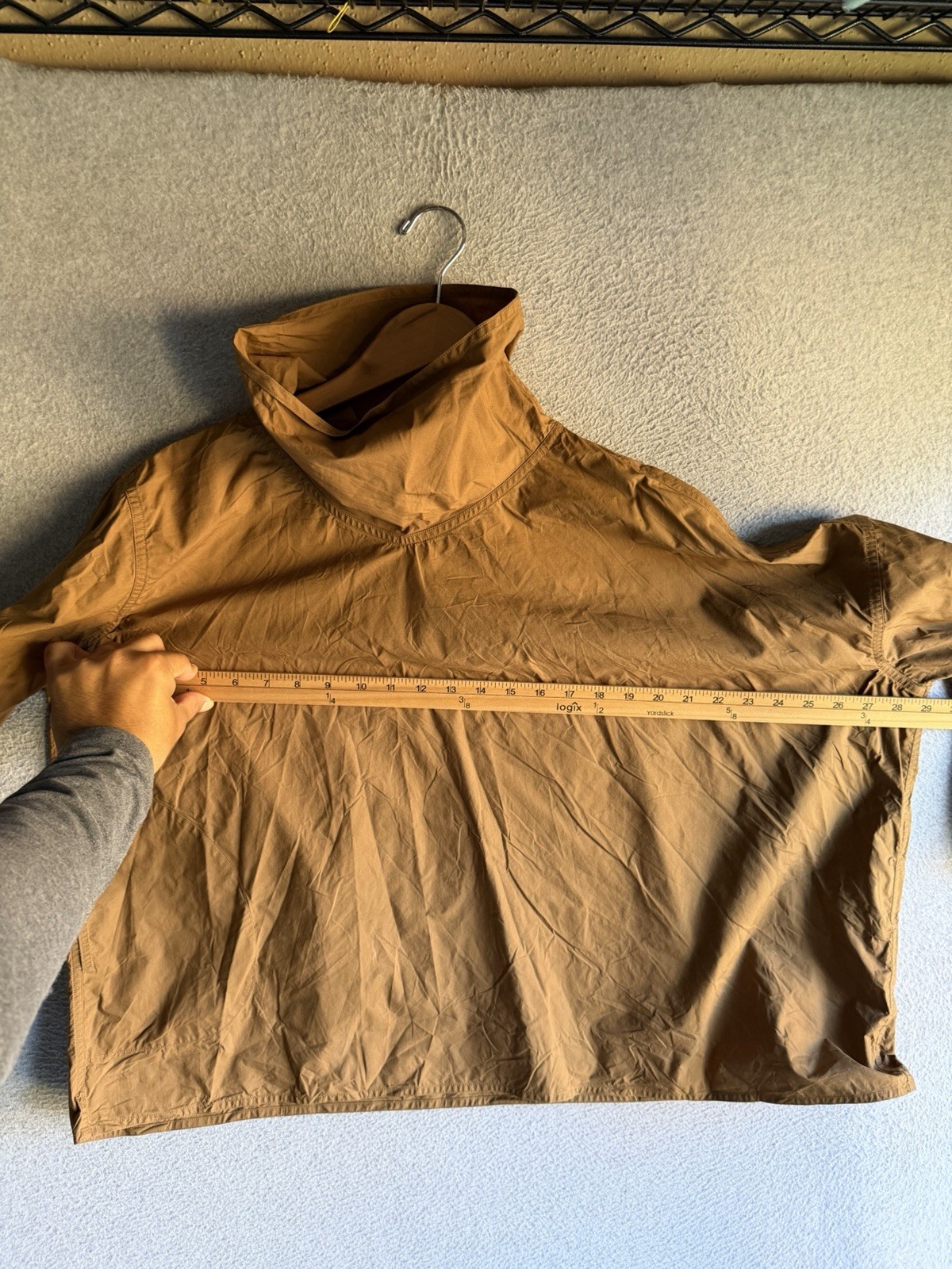 Sofie D’Hoore Top Womens 40 Brown Cotton Poplin Oversized Lagenlook Boho