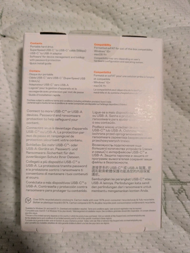 Western Digital my Passport Ultra 6TB Hard Drive Diamond 3 Year Warranty - Image 2 of 2