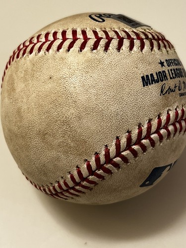 MLB Authenticated-Tyler Naquin-Indians-SINGLE to Jose Osuna off Trevor Williams - Picture 5 of 10