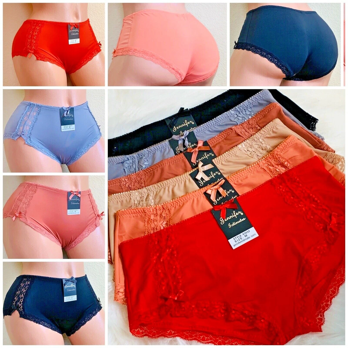 6-12 Silky Boyshorts Booty Shorts shiny Sissy LACE shortie Panties 63032  S-XL