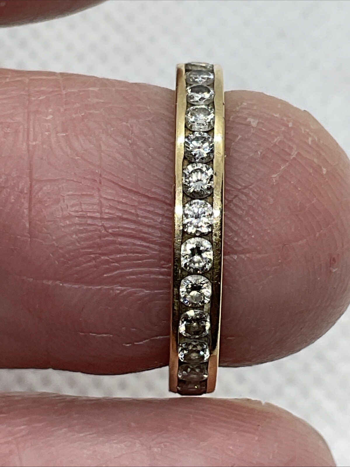 Solid 14kK Yellow Gold Diamonds STACKABLE ETERNIT… - image 9