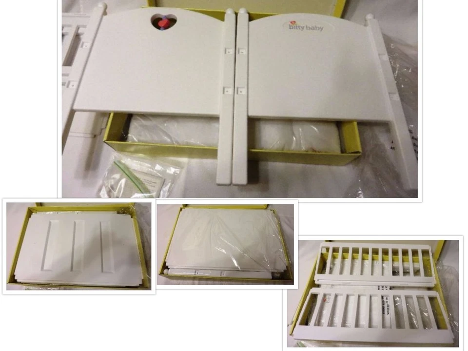 1-я версия 1999 AG BITTY BABY кроватка и навес BCRR BCRA NIB + пыли оборки - Изображение 3 из 4