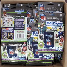 P.A. Pack de inicio de libro de colección de estampillas deportivas de la NFL serie 2 - Lote de 85