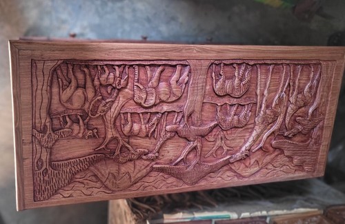 Exceptional Large Handmade Mahogany African Wooden Zanzibar Chest - Picture 14 of 19