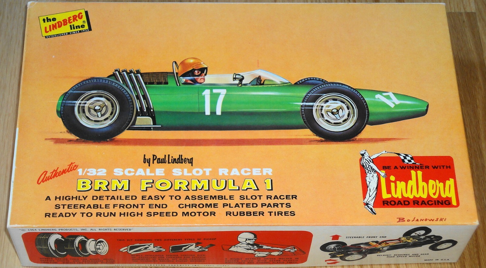 LINDBERG ROAD RACING BRM FORMULA 1 1 32 SLOT RACER LINDBERG ROAD RACING BRM FORMULA 1 1 32 SLOT RACER