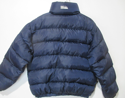 Sz L FIRST DOWN Puffer Coat Jacket Men Duck Feather REVERSIBLE