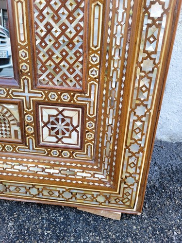 Grand Miroir Oriental En Marqueterie, XXème Siècle - Picture 13 of 15