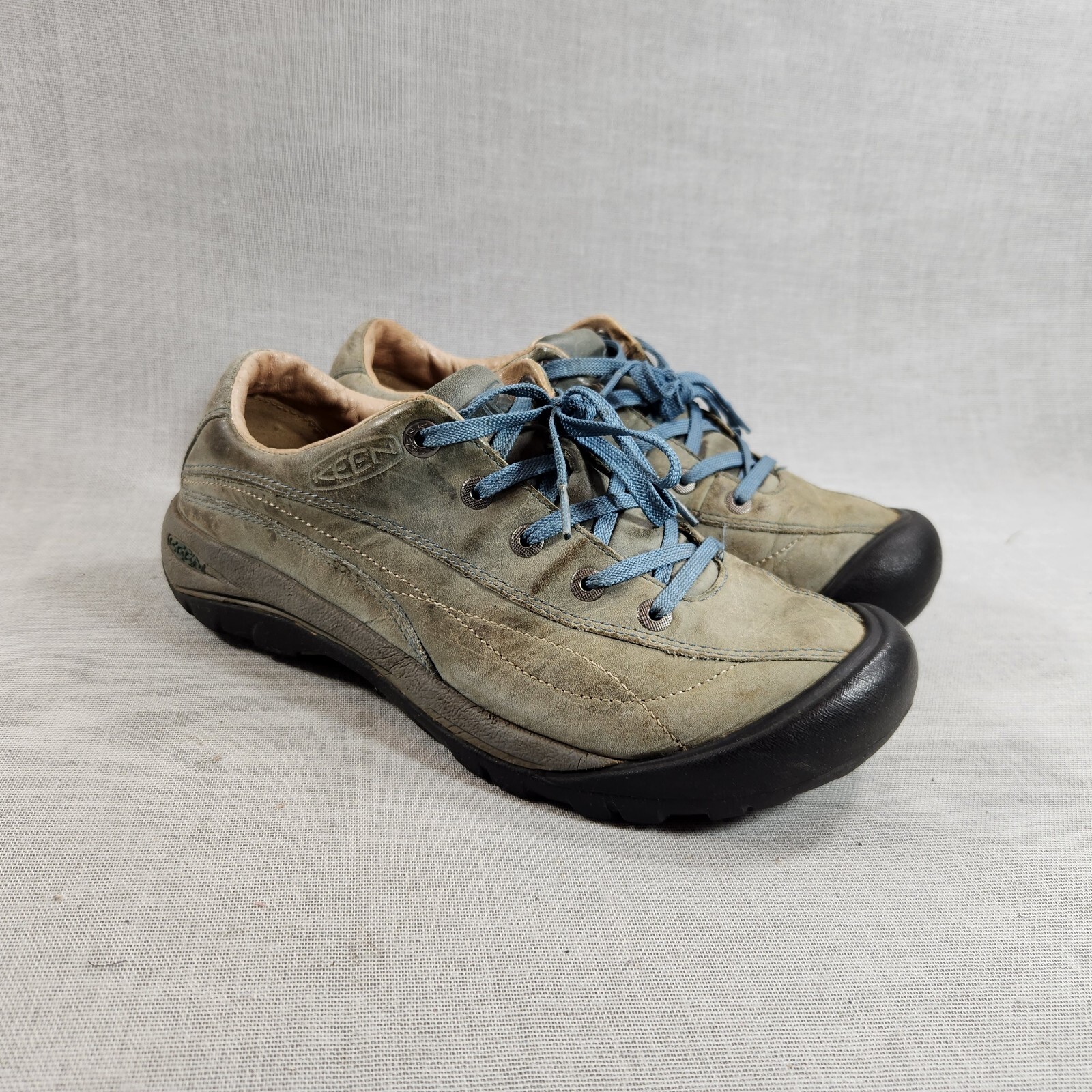 Scarpe sneakers donna Keen Toyah misura 8 5 pelle verde stringate 1004439