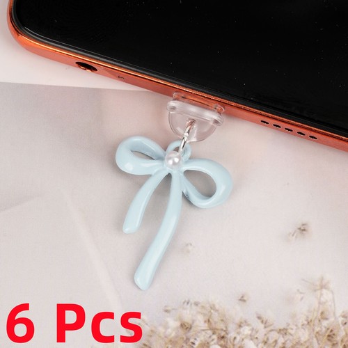 6 Pcs Cute Butterfly Dust Plug Charms Bow for Kindle Type C Charging Port - Photo 11 sur 15
