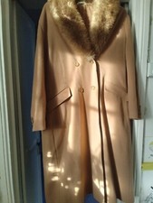 M&S wool, cashmere, mohair coat size 20, camel, detachable collar