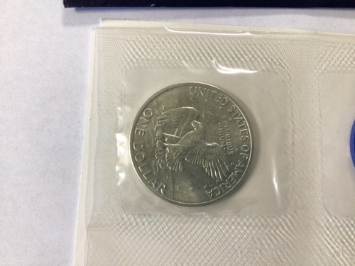 1971 S Eisenhower UNC Blue Pack 40% Silver Ike Dollar US Coin - Picture 8 of 10