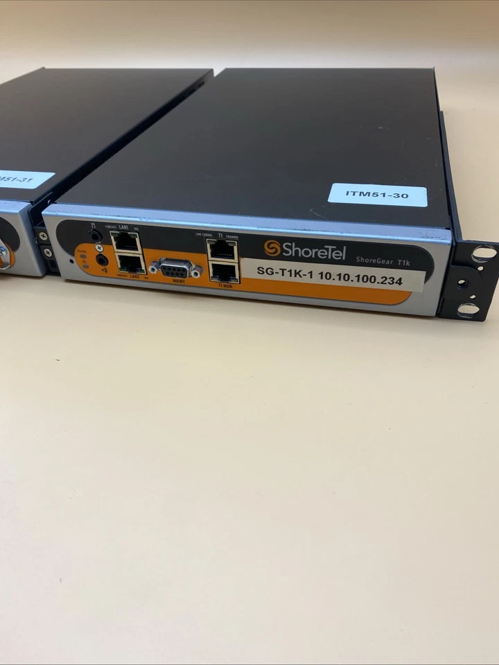 ShoreTel ShoreGear T1k Sg-T1k 600-1069-10 + SG-90 600-1042-10  W/ Rack Tray - Image 3 of 4