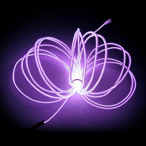 Battery Powered Neon LED Lights Glow EL Wire String Strip Rope Tube Party Decor - Picture 26 of 32