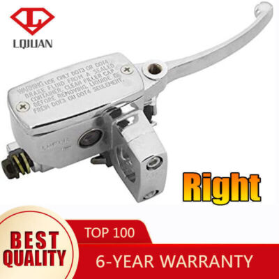 14mm Chrome Motorcycle Brake Master Cylinder & Hydraulic Clutch Lever Kit – Universal