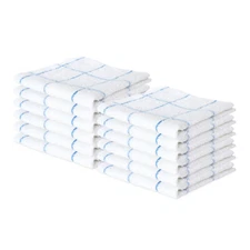 Dishcloth 12 Pack, Terry Kitchen 12x12 Striped Dish Towels, Color Choice, Cotton