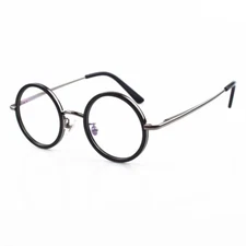 Vintage Small Oval Round Eyeglass Frames Spring Hinges Full Rim Rx able Glasses