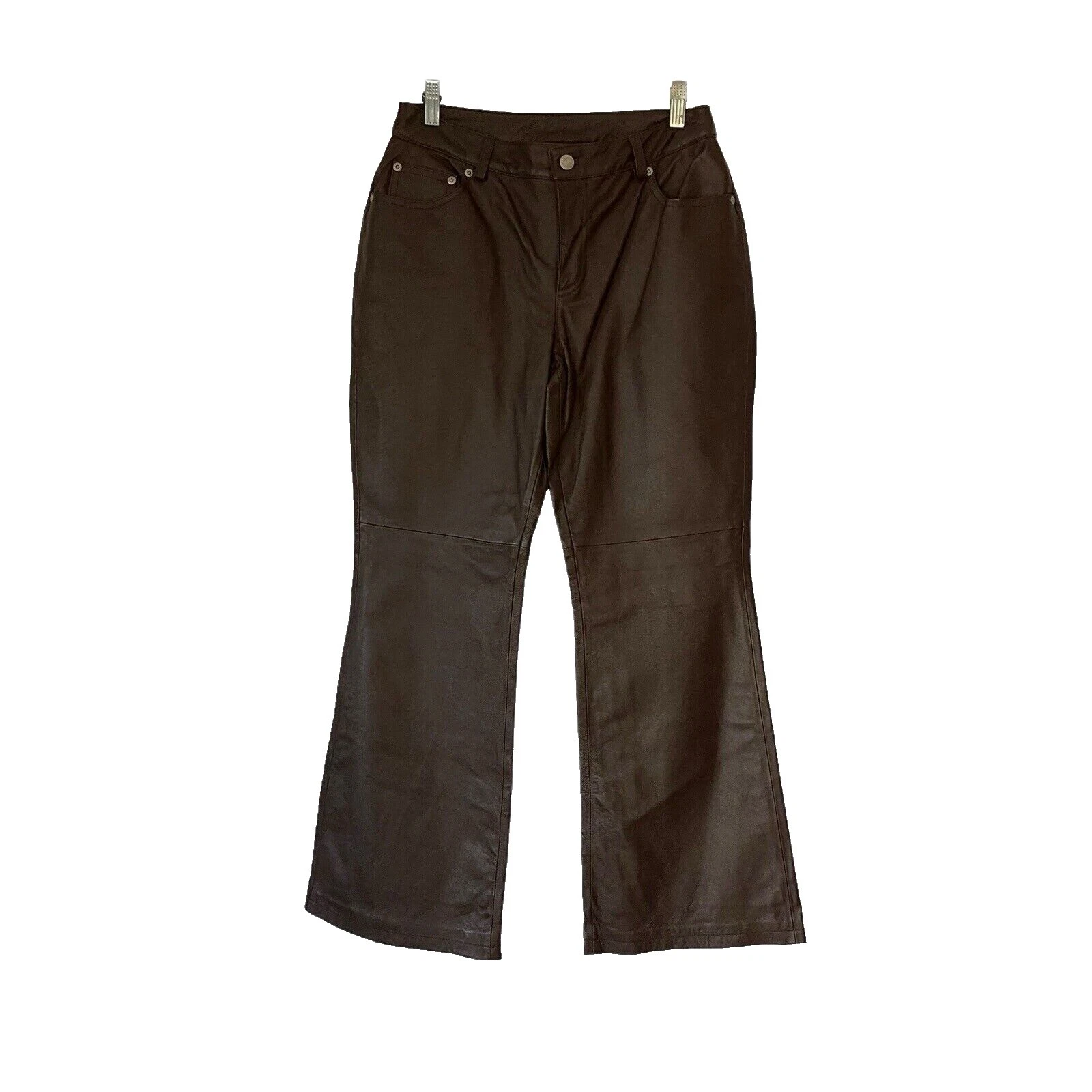 Pantalones de Cuero Sólido Newport News para Mujeres