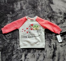 New unisex baby / toddler boy or girl baby Yoda sweatshirt, size 12 months