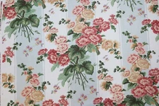 LEE JOFA CURTAIN FABRIC DESIGN "Lavinia" 8.9 METRES AQUA 100% LINEN