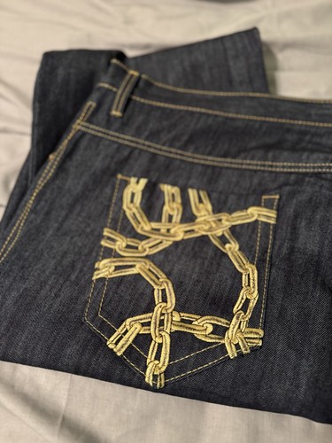 Vintage Miskeen Jeans Mens 44 x 34 Baggy Y2K Hip Hop Skater - Picture 15 of 21