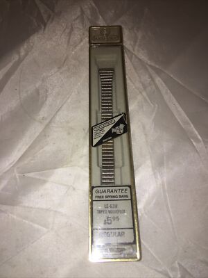 NOS Vintage Vogue strap Silver TONE WATCH BAND LE-61W Gate Hook Ends Regular