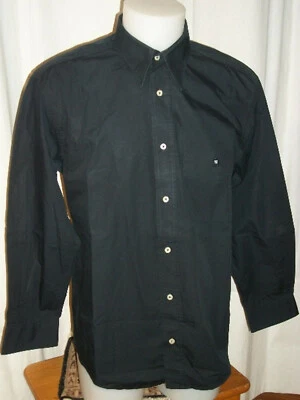 Chemise sport manches longues coton noir SERGE BLANCO L 42 brodé logo 15 - Photo 1/3