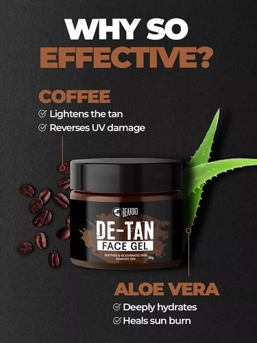 Gel Viso Uomo Caffè e Aloe Vera - Schiarente e Idratante per Pelle - Foto 4 di 7