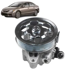 Power Steering Pump w/ Pulley for 2006-2011 Honda Civic 1.8L SOHC 21-5456
