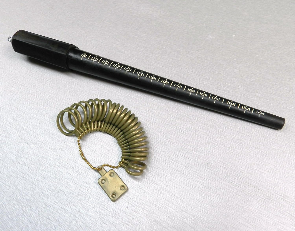RING SIZE STICK MANDREL FINGER GAUGE RING SIZER SET MEASURING SIZES