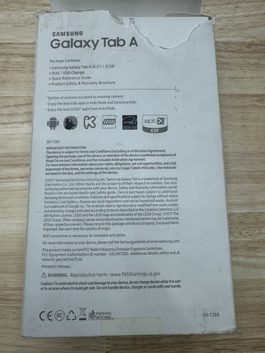 Samsung Galaxy Tab A Wi-Fi 8" noir verrouillé pour pièces/réparation - Photo 4/4