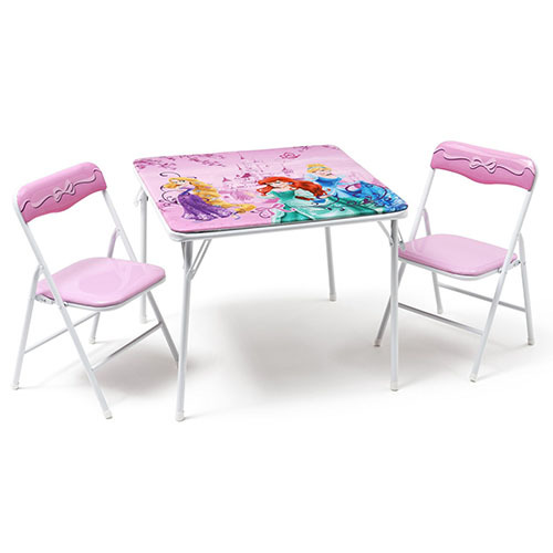 Disney Princess Metal Table and Chairs Set Folding Children Kids New Free P+P