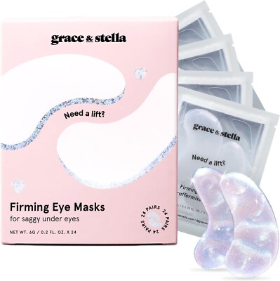 grace & stella Under Eye Patches with Peptides & Rice Extract - Firming Eye M  