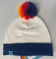 ALDI Gear Cream White Pom KNIT Beanie Fall 2023 One Size Winter Hat Fast Ship