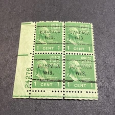 Scott# 804 Washington 1938 MNH-Plate# Block Of 4(PreCancel)Choice Of 1