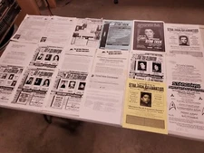 Lot Of 18 Vintage 90s Slanted Fedora Sci Fi Star Trek Convention Flyers Trekkie