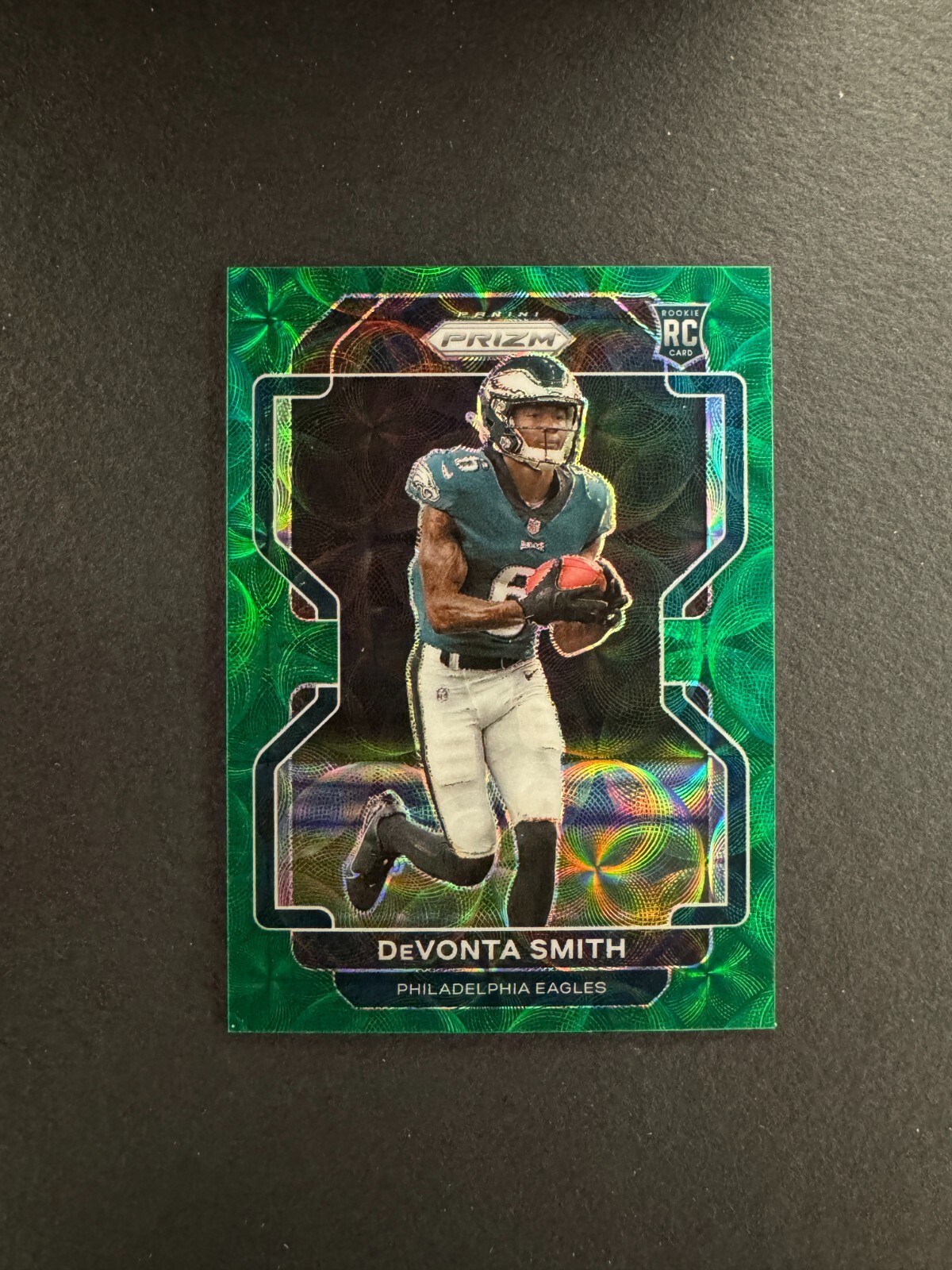 DeVonta Smith 2021 Panini Prizm Rookie Green Scope /75 RC #335 Eagles