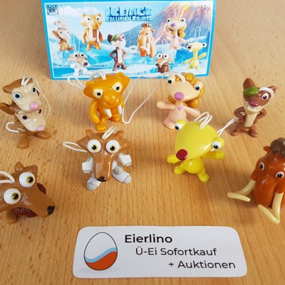 Komplettsatz Ice Age 5 Kollision voraus mit 1 BPZ Ü-Ei Figuren Collision Course