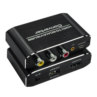 HDMI to Composite RCA Converter HDMI2AV HD 1080P AV/CVSB L/R Video Box Adapter