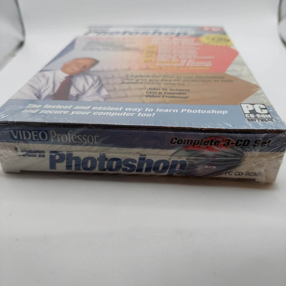 Video Professor Learn Photoshop Complete 3 CD Set John W Scherer P036PS New - Image 2 of 4