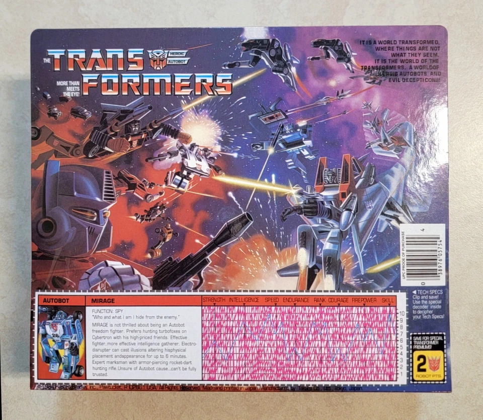 TRANSFORMERS G1 MIRAGE US SELLER MISB RARE! AUTOBOT CAR TOY ROBOT - Image 2 of 3
