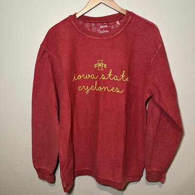 NEW Women's Pressbox Iowa State Cyclones Vintage Wash Pullover Sweatshirt