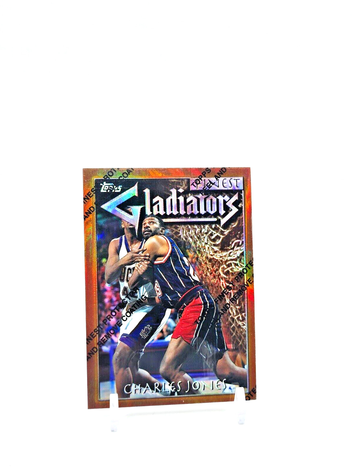 Charles Jones "Gladiators" BRONZE REFRACTOR 1996-97 Topps Finest #72 Rockets SP