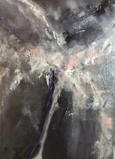 LARGE MYSTERY ABSTRACT EXPRESSIONIST PAINTING ORIGINAL