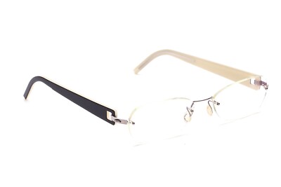Lindberg Spirit Titanium Brille Fassung Randlos Mod. 2048 Silber Schwarz Denmark
