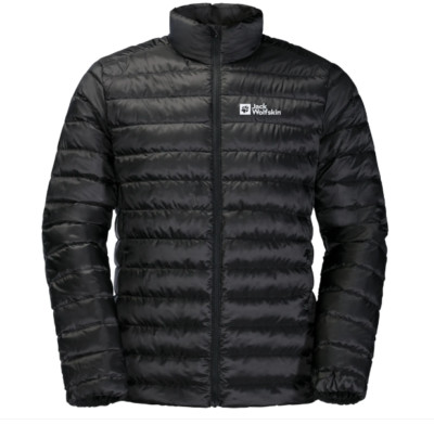 JACK WOLFSKIN Herren Steppjacke Daunenjacke Pack & Go Down Jacket Gr M schwarz