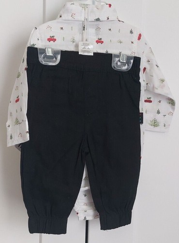 BOYS BUTTONS AND THREAD 3 PC CHRISTMAS/HOLIDAY PANTS SET - Picture 5 of 7