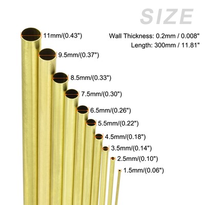 Tubo Di Rame Rotondo 12mm OD X 0.5mm Spessore X 200mm Lunghezza - Senza Cuciture, Per DIY E Artigianato - Foto 2
