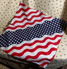 HAV-A-HANK Bandanna Patriotic Flag Stars Stripes Made in USA W/Gift Box